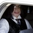 Michael Jackson arrives at the Santa Barbara County courthouse.