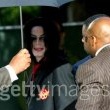 Michael Jackson arrives at the Santa Barbara County courthouse.