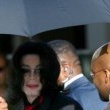 Michael Jackson arrives at the Santa Barbara County courthouse.