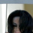 Michael Jackson arrives at the Santa Barbara County courthouse.