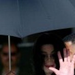Michael Jackson arrives at the Santa Barbara County courthouse.