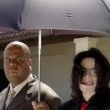 Michael Jackson arrives at the Santa Barbara County courthouse.