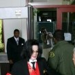 Michael Jackson arrives at the Santa Barbara County courthouse.