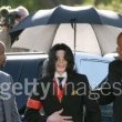 Michael Jackson arrives at the Santa Barbara County courthouse.