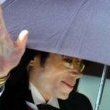 Michael Jackson arrives at the Santa Barbara County courthouse.