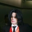 Michael Jackson arrives at the Santa Barbara County courthouse.