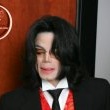 Michael Jackson arrives at the Santa Barbara County courthouse.