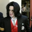 Michael Jackson arrives at the Santa Barbara County courthouse.