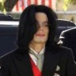 Michael Jackson arrives at the Santa Barbara County courthouse.