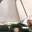 Michael Jackson arrives at the Santa Barbara County courthouse.
