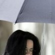 Michael Jackson arrives at the Santa Barbara County courthouse.