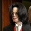 Michael Jackson arrives at the Santa Barbara County courthouse.