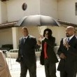 Michael Jackson arrives at the Santa Barbara County courthouse.