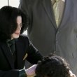 Michael Jackson arrives at the Santa Barbara County courthouse.
