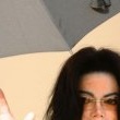 Michael Jackson arrives at the Santa Barbara County courthouse.