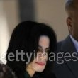 Michael Jackson arrives at the Santa Barbara County courthouse.