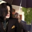 Michael Jackson arrives at the Santa Barbara County courthouse.