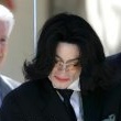 Michael Jackson arrives at the Santa Barbara County courthouse.