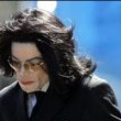 Michael Jackson arrives at the Santa Barbara County courthouse.