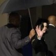 Michael Jackson arrives at the Santa Barbara County courthouse.