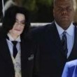 Michael Jackson arrives at the Santa Barbara County courthouse.