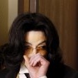 Michael Jackson arrives at the Santa Barbara County courthouse.