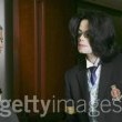 Michael Jackson arrives at the Santa Barbara County courthouse.
