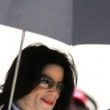 Michael Jackson arrives at the Santa Barbara County courthouse.