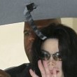 Michael Jackson arrives at the Santa Barbara County courthouse.