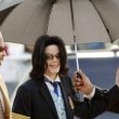 Michael Jackson arrives at the Santa Barbara County courthouse.