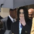 Michael Jackson arrives at the Santa Barbara County courthouse.