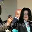 Michael Jackson arrives at the Santa Barbara County courthouse.