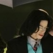 Michael Jackson arrives at the Santa Barbara County courthouse.