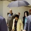 Michael Jackson arrives at the Santa Barbara County courthouse.