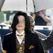 Michael Jackson arrives at the Santa Barbara County courthouse.