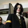 Michael Jackson arrives at the Santa Barbara County courthouse.