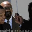 Michael Jackson arrives at the Santa Barbara County courthouse.