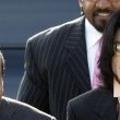 Michael Jackson arrives at the Santa Barbara County courthouse.