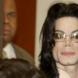 Michael Jackson arrives at the Santa Barbara County courthouse.