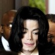 Michael Jackson arrives at the Santa Barbara County courthouse.