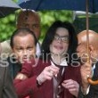 Michael Jackson arrives at the Santa Barbara County courthouse.