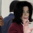 Michael Jackson arrives at the Santa Barbara County courthouse.