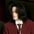 Michael Jackson arrives at the Santa Barbara County courthouse.