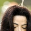 Michael Jackson arrives at the Santa Barbara County courthouse.