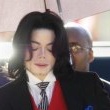 Michael Jackson arrives at the Santa Barbara County courthouse.