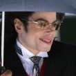Michael Jackson arrives at the Santa Barbara County courthouse.