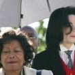 Michael Jackson arrives at the Santa Barbara County courthouse.
