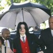 Michael Jackson arrives at the Santa Barbara County courthouse.