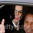 Michael Jackson arrives at the Santa Barbara County courthouse.