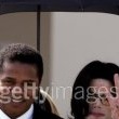 Michael Jackson arrives at the Santa Barbara County courthouse.